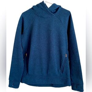 NWOT Old Navy 16 PLUS Sweater Knit Hoodie Blue Thumholes Pockets